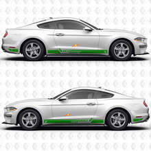 EcoBoost Wide S Pinstripe Stripes Side Door Rocker Panel Vinyl Decals Stickers for Ford Mustang 3