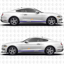 Minimal Accent Stripe Roush Side Door Rocker Panel Vinyl Decals Stickers for Ford Mustang 3