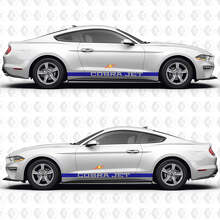 Negative Space Stripe Cobra Jet Side Door Rocker Panel Vinyl Decals Stickers for Ford Mustang 2