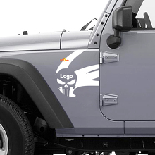 Punisher Logo Side Vinyl Decal for Jeep Wrangler Rubicon 2