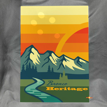 Bronco Heritage Glossy Acrylic Garage Wall Art Panel 2