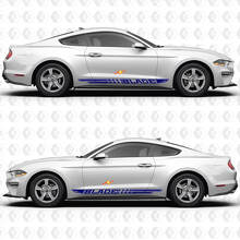 Split Blade Stripes Side Door Vinyl Decals Stickers for Ford Mustang 2