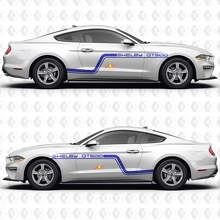 Track Inspired GT500 Stripe Side Door Vinyl Decals Stickers for Ford Mustang 2