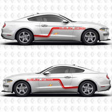 Track Inspired GT500 Stripe Side Door Vinyl Decals Stickers for Ford Mustang 3