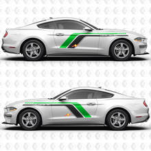 Vintage Racing Blocks Custom Text Side Door Vinyl Decals Stickers for Ford Mustang 2