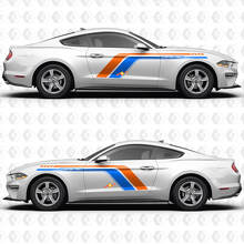 Vintage Racing Blocks Custom Text Side Door Vinyl Decals Stickers for Ford Mustang 3