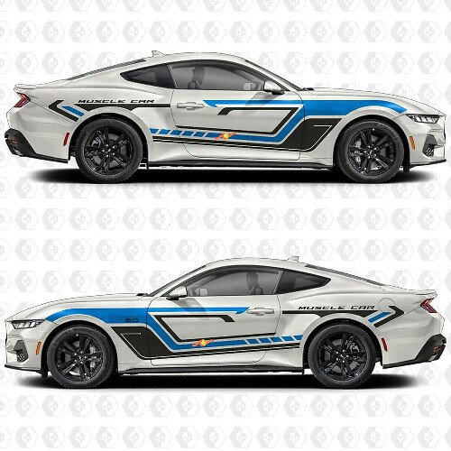 Classic Muscle Premium Stripes Side Door Vinyl Decal Sticker Graphics for Musclecar Musclecarmodel