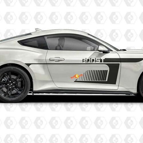 Boost Negative Space Stripe Side Door Vinyl Decal Sticker Graphics for Musclecar Musclecarmodel