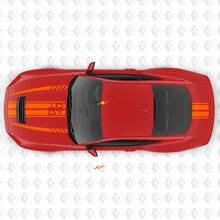 GT Symmetric Muscle Stripes Hood Trunk Vinyl Decals Stickers for Ford Mustang 3