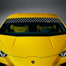 Racing Checkered Flag Windshield Vinyl Decals Stickers for Lamborghini Huracan Evo 2
