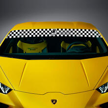 Racing Checkered Flag Windshield Vinyl Decals Stickers for Lamborghini Huracan Evo 3
