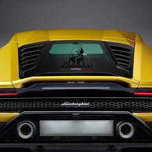  Lamborghini Bull Graphic Rear Window Vinyl Decals Stickers for Lamborghini Huracan Evo 2