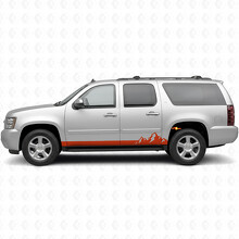 Mountain Range Door & Rocker Panel Vinyl Stripes for Chevrolet Suburban GMT900 2007-2014_4