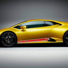 Line Stripes Side Door Rocker Panel Vinyl Decals Stickers for Lamborghini Huracan Evo 2