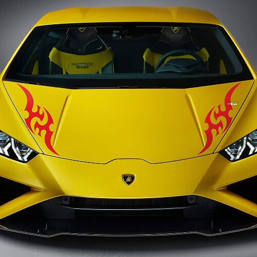 Tribal Graphic Hood Vinyl Decals Stickers for Lamborghini Huracan Evo