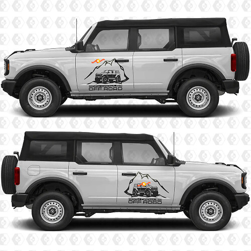 Rock Crawler Off-Road Side Doors Vinyl Decal Sticker For Ford Bronco
