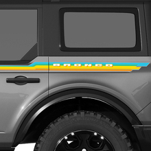 Bronco Custom Beach Stripes Side Doors and Fenders Vinyl Decals Stickers for Ford Bronco  2