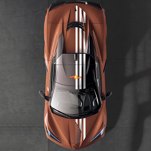 US Flag Stripes Kit Decals Stickers  for Chevrolet Corvette C8 1