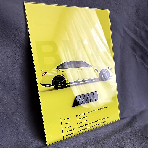 BMW M3 G80 Glossy Acrylic Garage Wall Art Panel