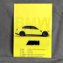 BMW M3 G80 Glossy Acrylic Garage Wall Art Panel 3