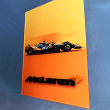 Custom F1 Glossy Acrylic Garage Wall Art Panel McLaren 3