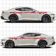 Digital Pixel Stripe Side Door Vinyl Decal Sticker Graphics for Ford Mustang 2