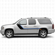 Sweeping Upper Accent Door & Rear Quarter Vinyl Stripes for Chevrolet Suburban GMT900 2007-2014_3