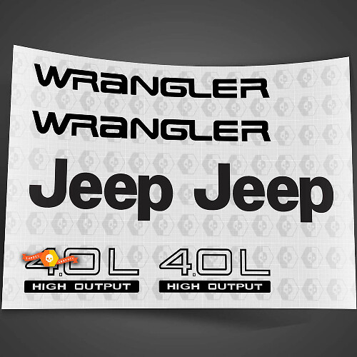 4.0L set Stickers Decals for JEEP WRANGLER