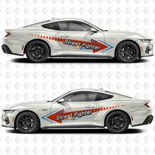 Street Fighter Style Side Door Vinyl Decal Sticker Graphics for Ford Mustang 2