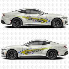 Street Fighter Style Side Door Vinyl Decal Sticker Graphics for Ford Mustang 3
