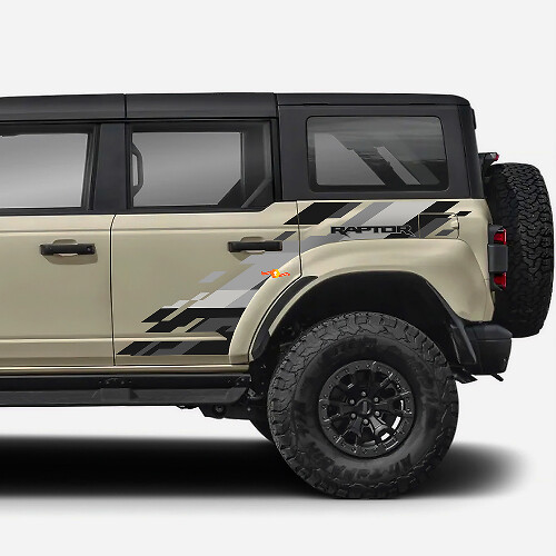 Rear Side Panel Vinyl Decal Sticker Graphics Kit fit fit Ford Bronco Raptor Style id=17804