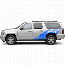 Jagged Door & Rear Quarter Vinyl Stripes for Chevrolet Suburban GMT900 2007-2014_5