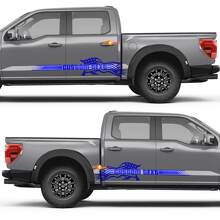 American Flag Integrated Side Doors Vinyl Decal Sticker for Ford F-150 2