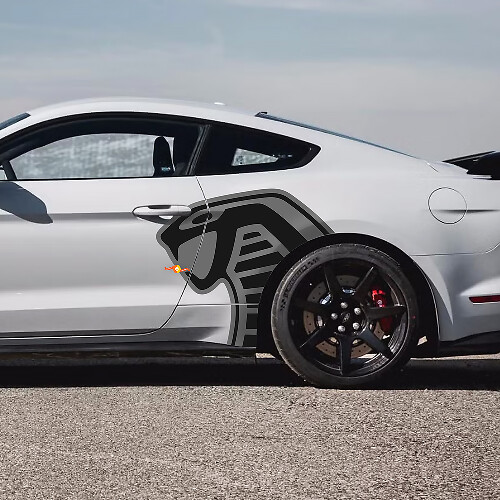 Cobra Side 2 colors Decals Stickers for Ford Mustang GT350 GT500 Shelby