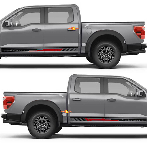 Perfomance Abstract Line Rocker Panel Vinyl Decal Sticker for Ford F-150