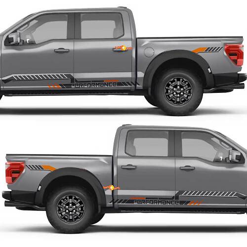 Perfomance Industrial Line Graphic Rocker Panel Rear Fender Vinyl Decal Sticker for Ford F-150 1