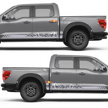 Mountain Range Graphic Side Doors Rocker Panel Vinyl Decal Sticker for Ford F-150 3