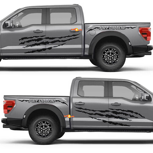 Predator Scratch Lines Side Doors Rear Fender Vinyl Decal Sticker for Ford F-150 1