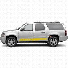 Slanted Racing Door & Rocker Panel Vinyl Stripes for Chevrolet Suburban GMT900 2007-2014_3