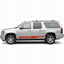 Slanted Racing Door & Rocker Panel Vinyl Stripes for Chevrolet Suburban GMT900 2007-2014_4