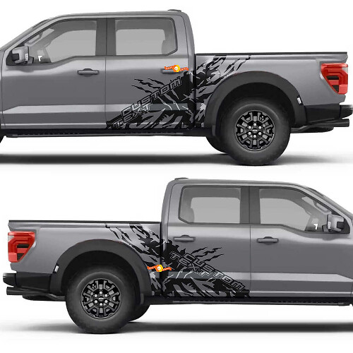 Claw Custom Text Combo Side Doors Splash Vinyl Decal Sticker for Ford F-150 1