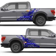 Claw Custom Text Combo Side Doors Splash Vinyl Decal Sticker for Ford F-150 2