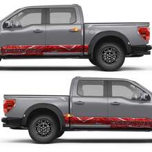 Topographic Map Custom Text Side Doors Rocker Panel Vinyl Decal Sticker for Ford F-150 3