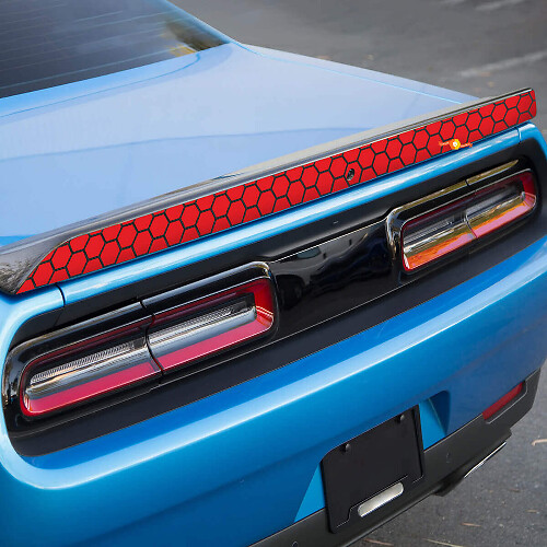  Honeycombs Graphic Spoiler Vinyl Decal Sticker for Dodge Challenger