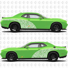 Graffity Style Arc Side Doors Rear Fenders Vinyl Decals Stickers for Dodge Challenger 3