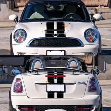 Racing Stripes Hood Rear Vinyl Decals Stickers for Mini Cooper R59 3