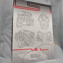 Custom LS1 Engine Glossy Acrylic Garage Wall Art Panel  3