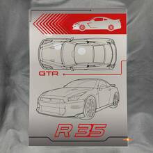 Custom R35 Glossy Acrylic Garage Wall Art Panel for Nissan R35 fans 2