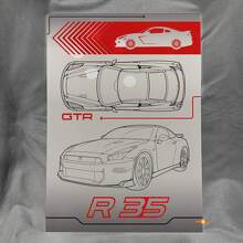 Custom R35 Glossy Acrylic Garage Wall Art Panel for Nissan R35 fans_2