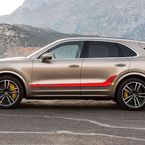 Cayenne Lettering Stripe Doors Side Decal Sticker For Porsche Cayenne